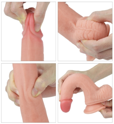 Dual-Layered 8 inch Real Dildo LV4005F-3